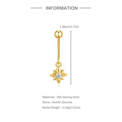 Piercing-Ohrring für Damen, S925 Sterlingsilber
