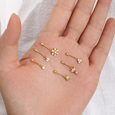 Piercing-Ohrring für Damen, S925 Sterlingsilber