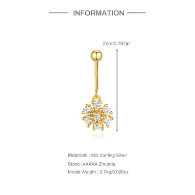 Piercing-Ohrring für Damen, S925 Sterlingsilber
