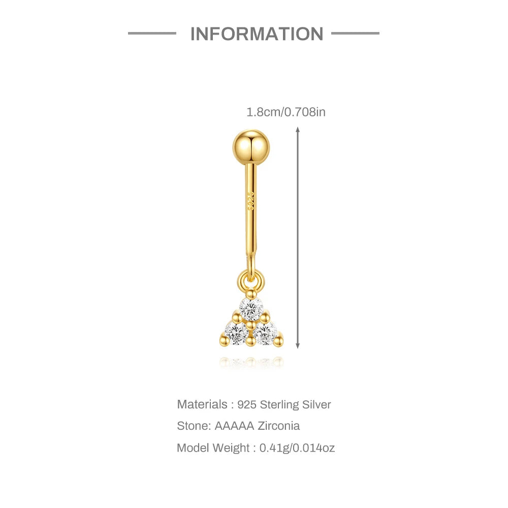Piercing-Ohrring für Damen, S925 Sterlingsilber