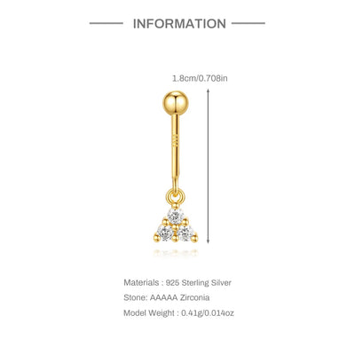 Piercing-Ohrring für Damen, S925 Sterlingsilber