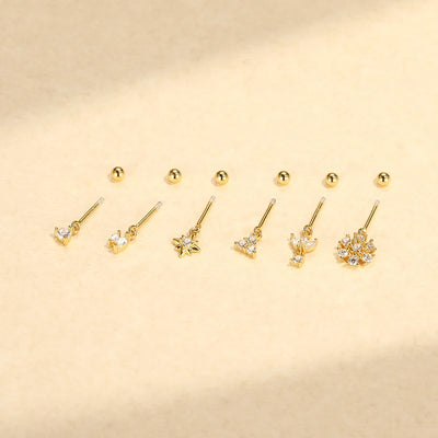 Piercing-Ohrring für Damen, S925 Sterlingsilber
