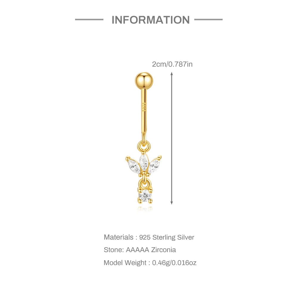 Piercing-Ohrring für Damen, S925 Sterlingsilber