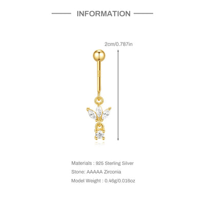 Piercing-Ohrring für Damen, S925 Sterlingsilber