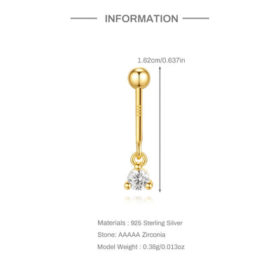 Piercing-Ohrring für Damen, S925 Sterlingsilber
