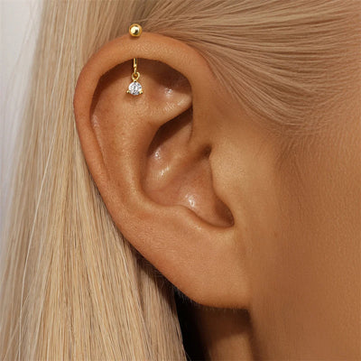 Piercing-Ohrring für Damen, S925 Sterlingsilber